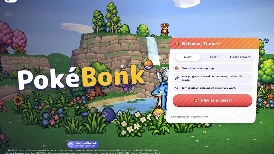 PokéBonk (k.pokebonk.lol) — The same title screen